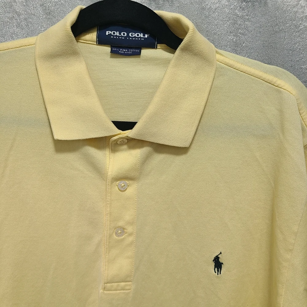 Polo Golf Ralph Lauren‎ Men's Polo Shirt Size Large Yellow
